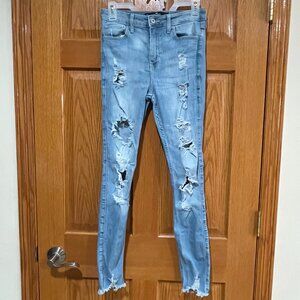 HOLLISTER  Women's 5 5R 27x20 High-Rise Super Skinny Blue Denim Jeans